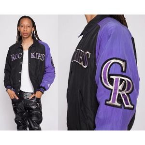 90 Colorado Rockies Starter Varsity Jacket - Men's Medium | Vintage MLB